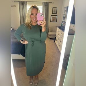 Blue/Green Jersey Dress, THE SOFTEST